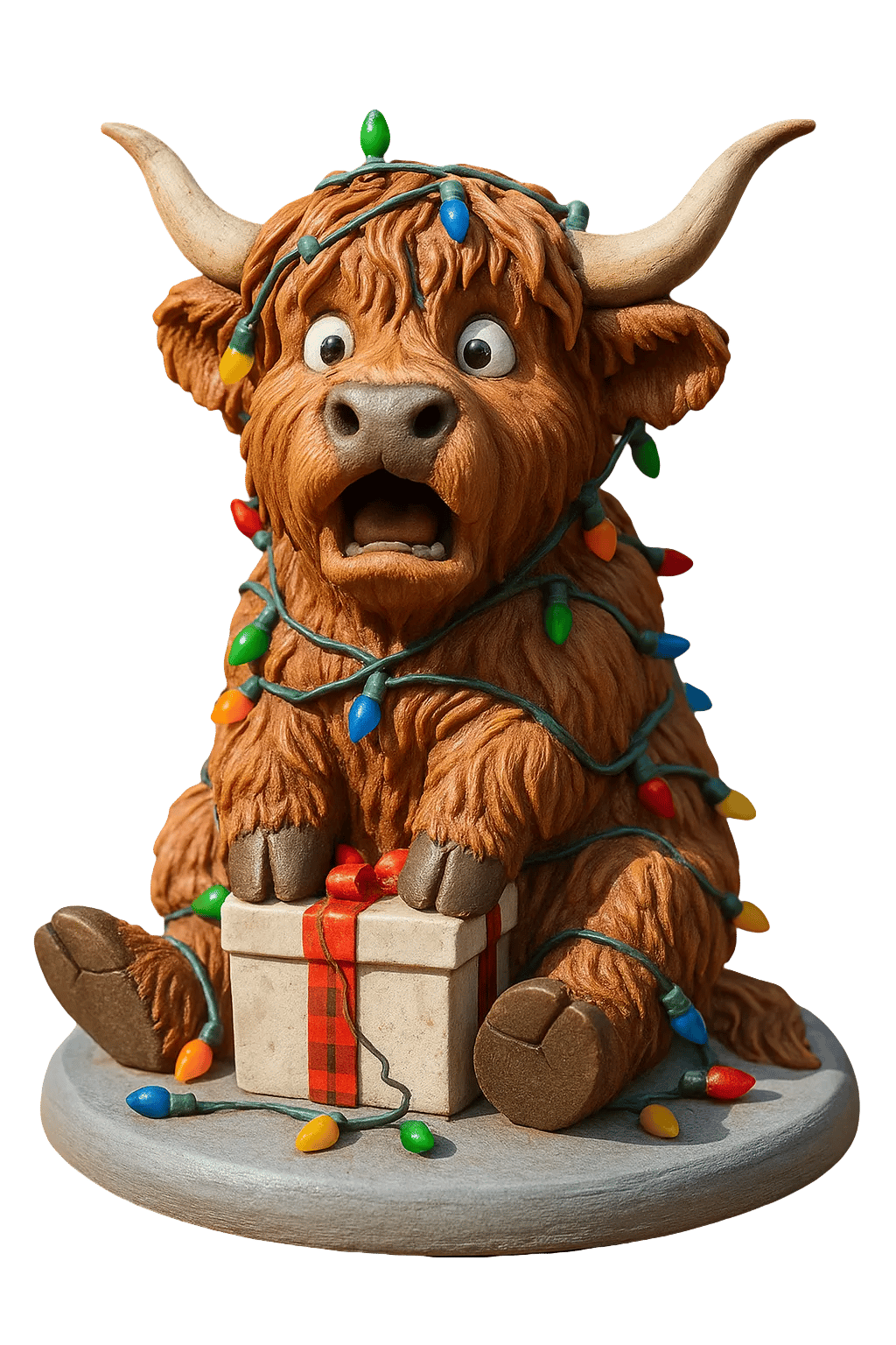 🐮Advent calendar with Highlander 2025🎄✨ - Handmade 3D doll with Highlander (24 parts)