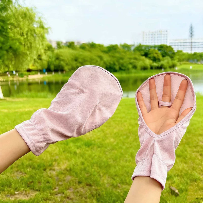 Ice Silk Thin Sun Protection Driving Gloves