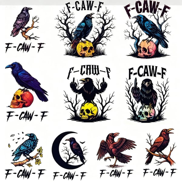 🔥LAST DAY BUY 2 GET 1 FREE🤣🐦⬛F-CAW-F Stickers