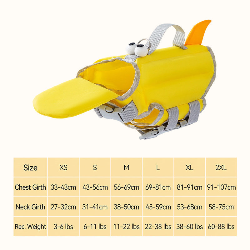 Cute Animal Dog Life Jacket β Fun Swimming Vest for Dogs, Safe & Comfortable Floatation Gear
