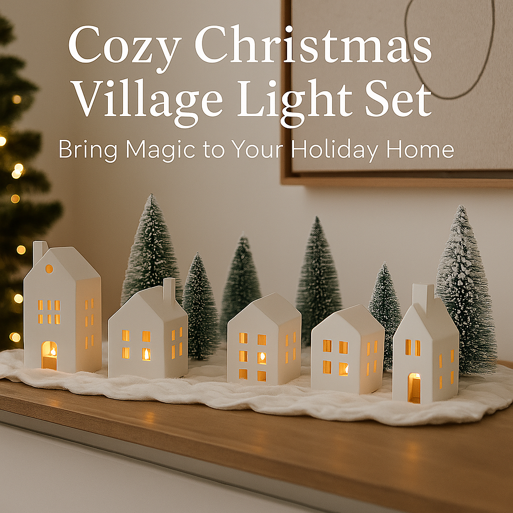 π Cozy Christmas Village Lighting Set