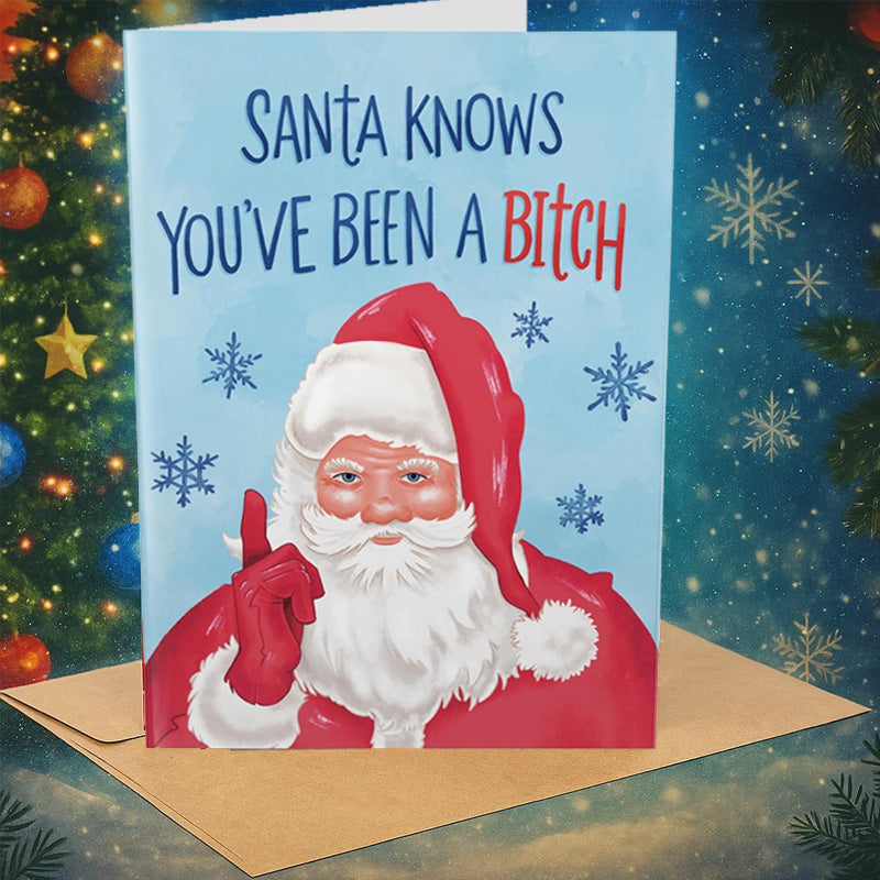 đ
âSanta Knows Youâve Been a B*tchâ Christmas Card