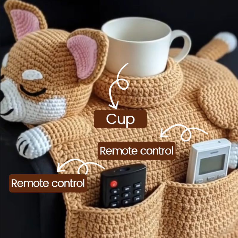 ๐ถ Handmade Crochet Multifunctional Dog Sofa Armrest Pad