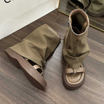 Load image into Gallery viewer, Thick-soled Mid-calf Sandals with Toe Separators
