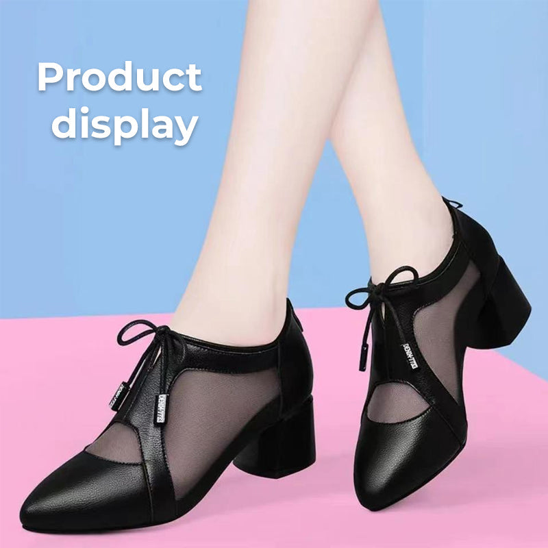 Soft Sole Mesh Leather Shoes