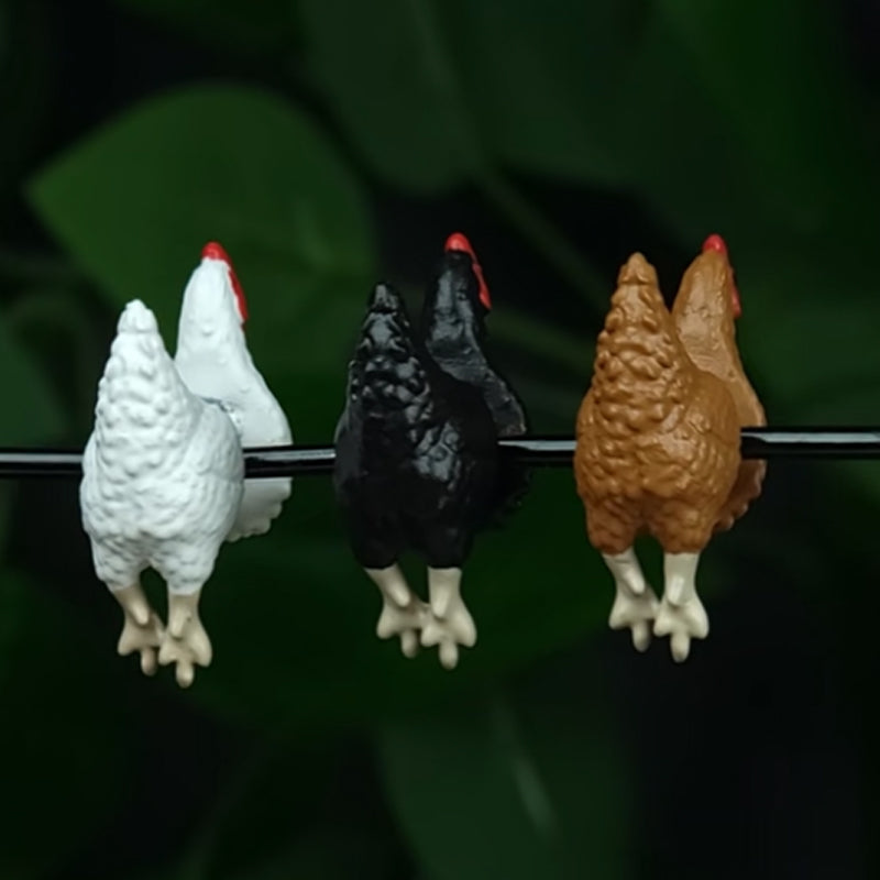Hand-Painted Chicken Earrings