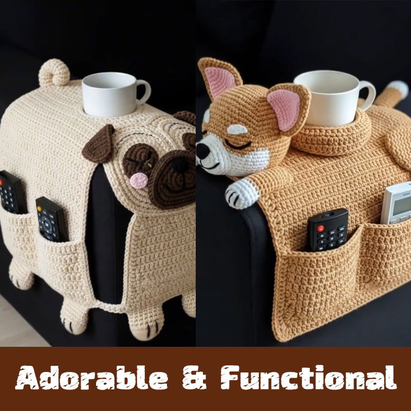 ๐ถ Handmade Crochet Multifunctional Dog Sofa Armrest Pad