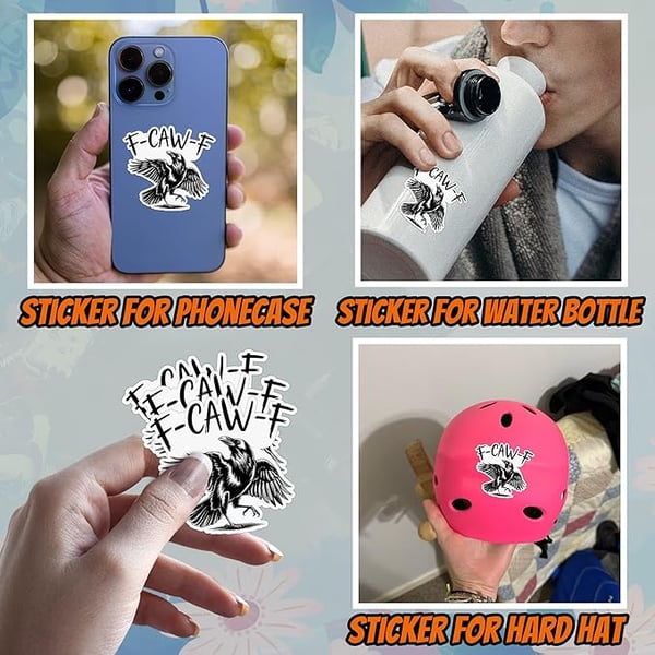 🔥LAST DAY BUY 2 GET 1 FREE🤣🐦⬛F-CAW-F Stickers