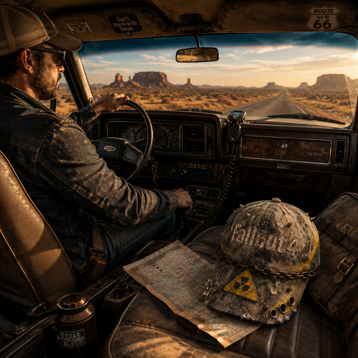 ☢️⛓️🔥Wasteland Survivor Chain Distressed Baseball Cap – Punk Streetwear Alternative Hat