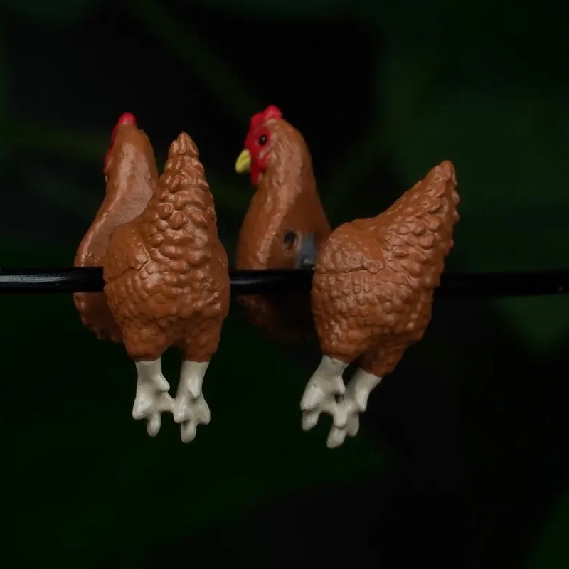 Hand-Painted Chicken Earrings