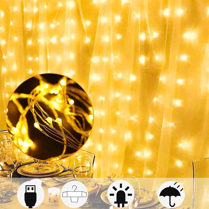 Led Leather Thread Curtain Light
