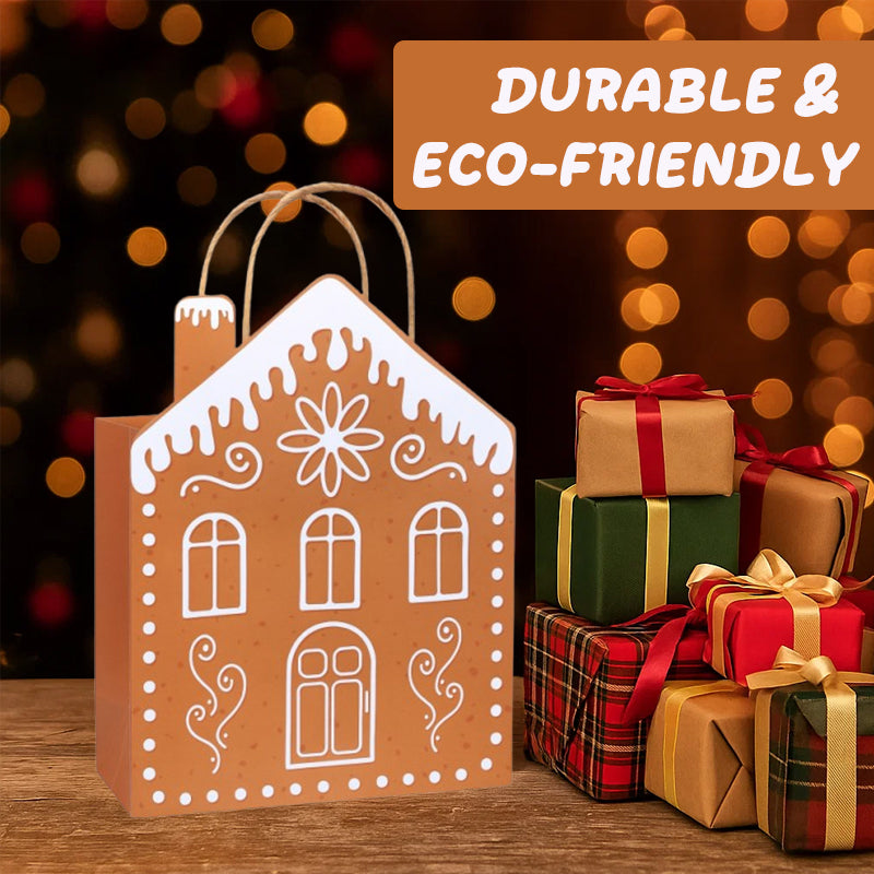 🎄✨ Gingerbread House Gift Bags(5 Pcs)