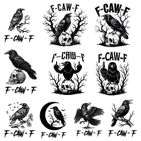 🔥LAST DAY BUY 2 GET 1 FREE🤣🐦⬛F-CAW-F Stickers