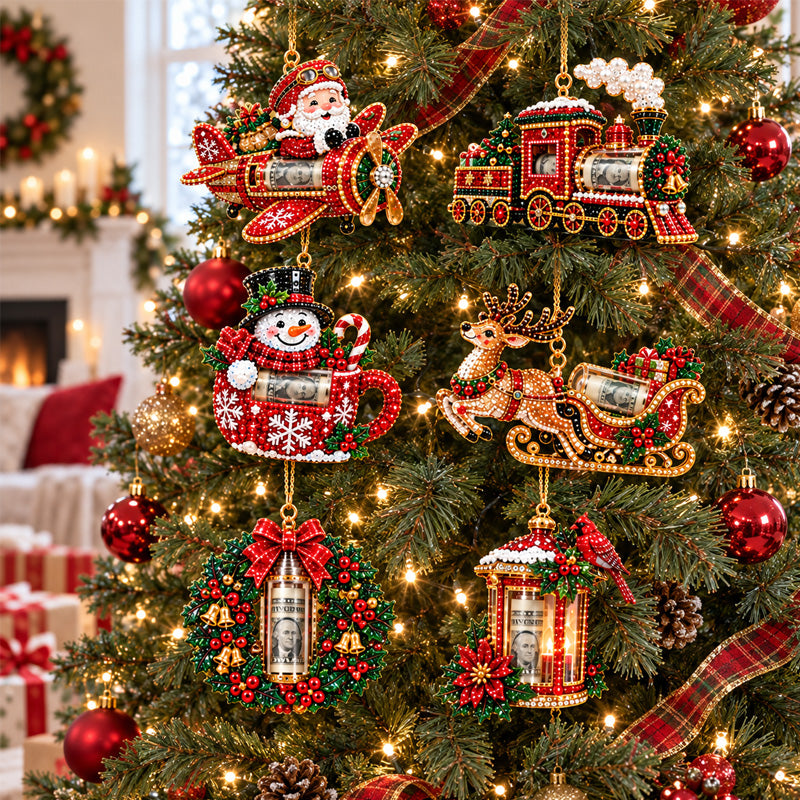 DIY Christmas Diamond Art Cash Ornament Gift