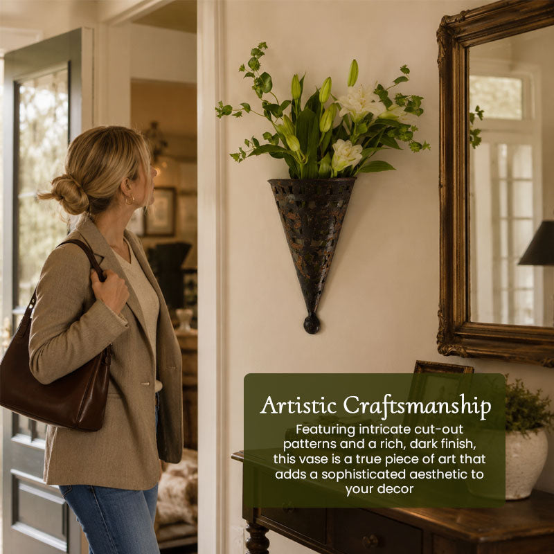 Wall-Mounted Plant Vase Decor