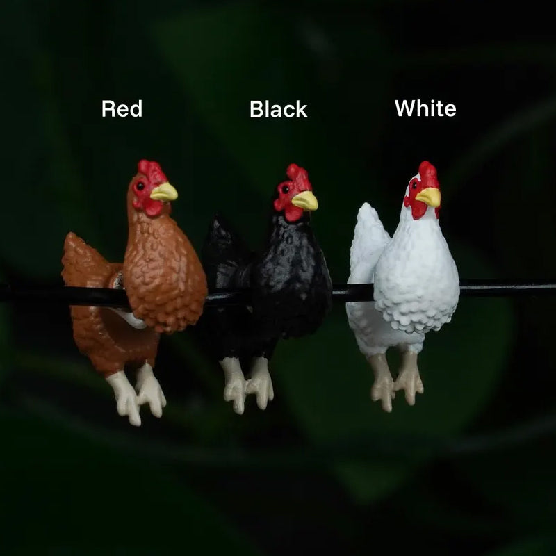 Hand-Painted Chicken Earrings