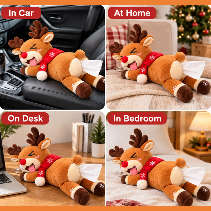 Funny Christmas Reindeer Tissue Holder