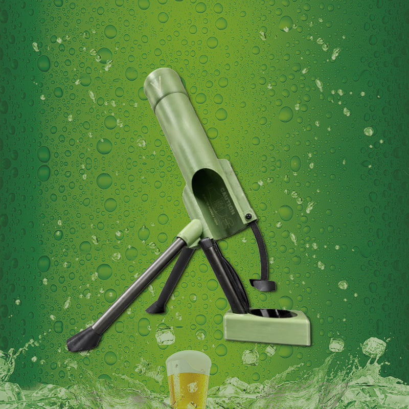 Beer Bottle Mortar Bottle Opener – Novelty Cap-Launching Desk & Bar Accessory.