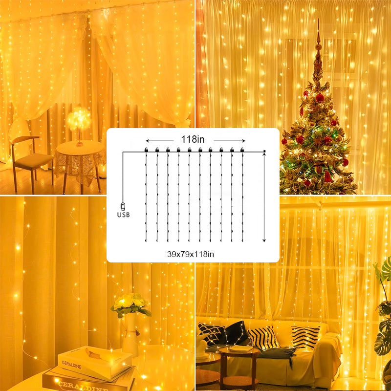 Led Leather Thread Curtain Light