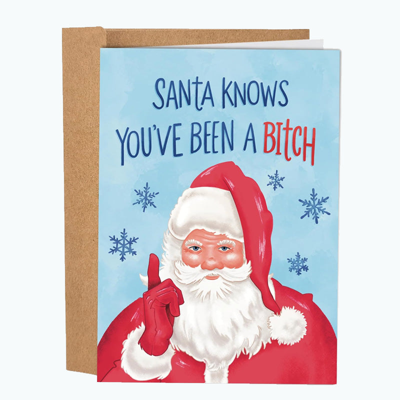 đ
âSanta Knows Youâve Been a B*tchâ Christmas Card