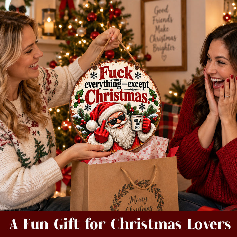 Funny Santa Vintage Sign