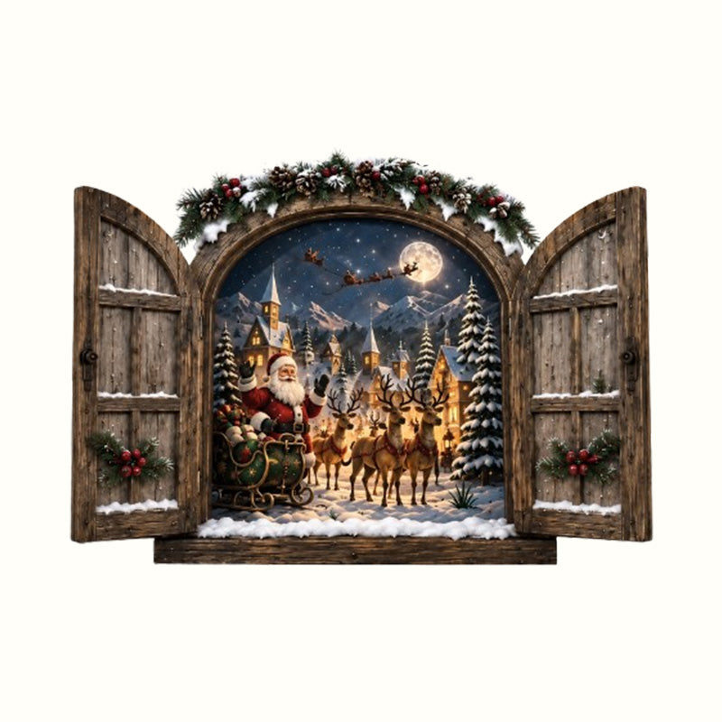 Christmas Window Village Decor