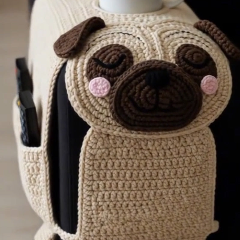 ๐ถ Handmade Crochet Multifunctional Dog Sofa Armrest Pad