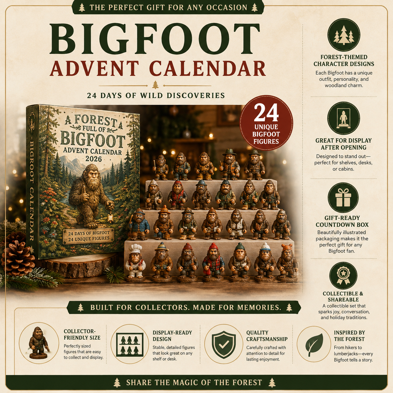 π£π Bigfoot Advent Calendar 2026 β 24 Days of Wild Adventures ππ²