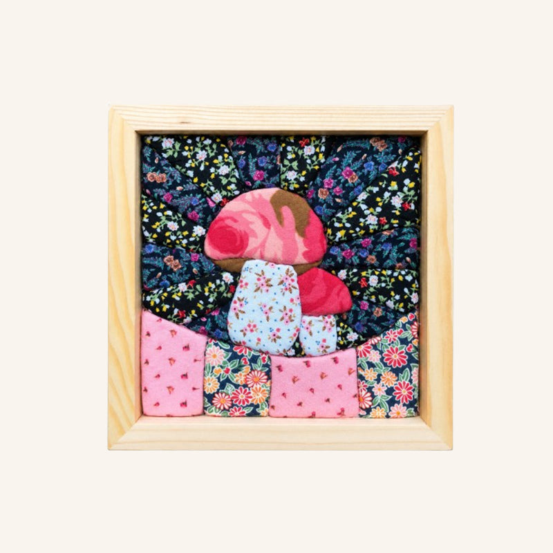 DIY Fabric Art Kit | No-Sew Fabric Mosaic Wall Art Craft with Frame & Tools