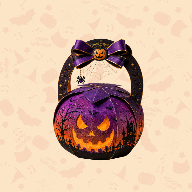 Halloween Creative Candy Box | Pumpkin Hand Gift Box-Trick or Treat Party Candy Basket