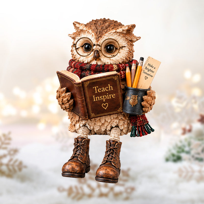Heartwarming Reading Owl Figurine