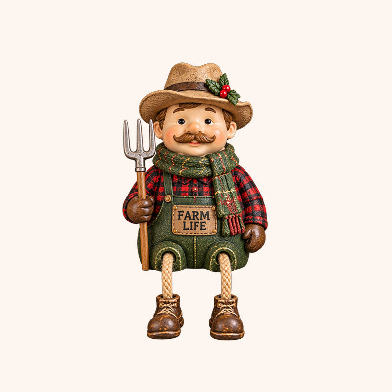 Christmas Cow Figurine — Cozy Holiday Home Decor