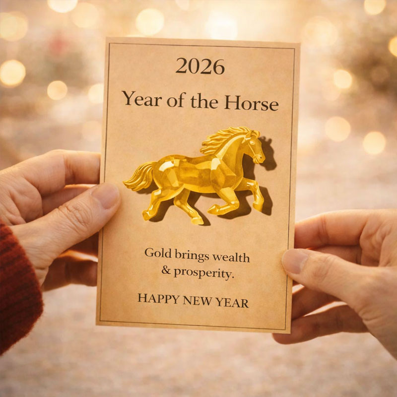 🐎 Crystal horse carrying New Year's wishes - available in multiple colors