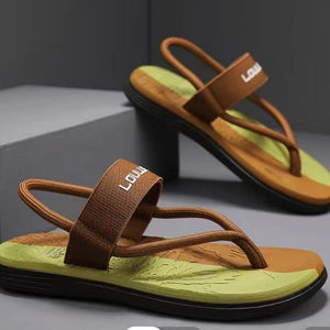 Color-block Double-strap Sandals for Men