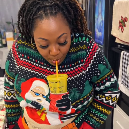 🎅 Santa Claus Belly Hands-Free Beverage Holder Top