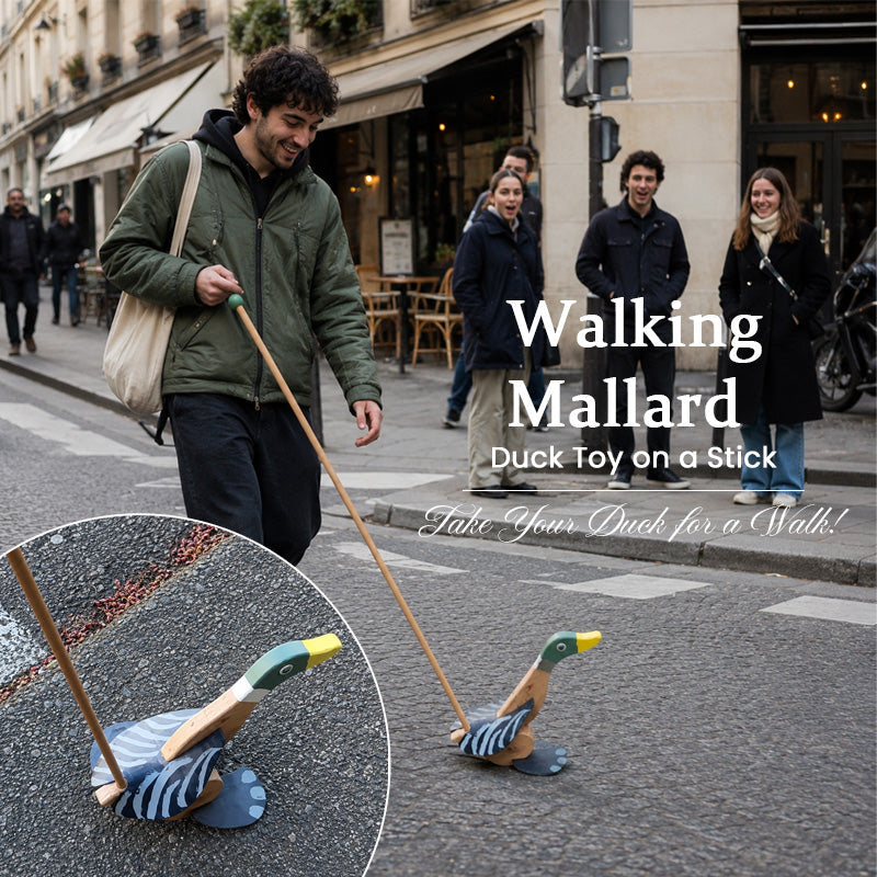 🦆 Walking Mallard Duck Toy on a Stick