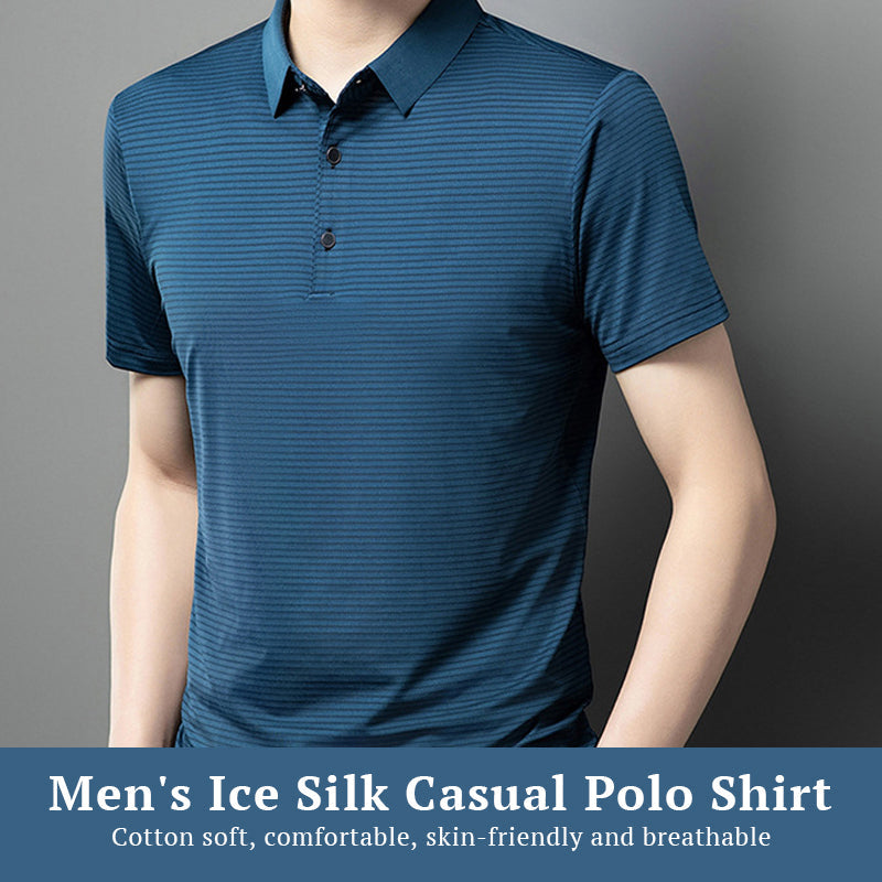 Men's Ice Silk Casual Polo Shirt