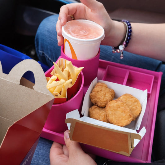 The "Road Trip Hero" Car Food Tray: No More Lap Spills🍟🚗