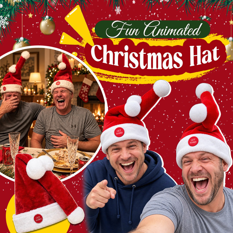 🎅 Animated Naughty Santa Hat | Funny Christmas Party Hat