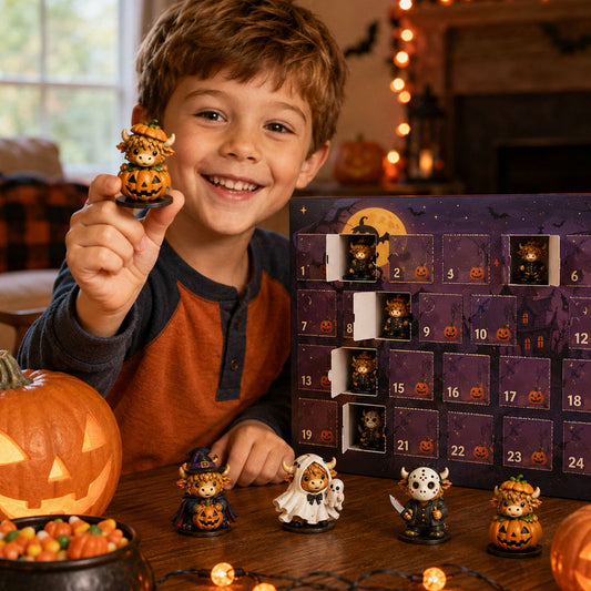 🔥2026 Highland Cow Halloween Countdown Calendar (3D Style)