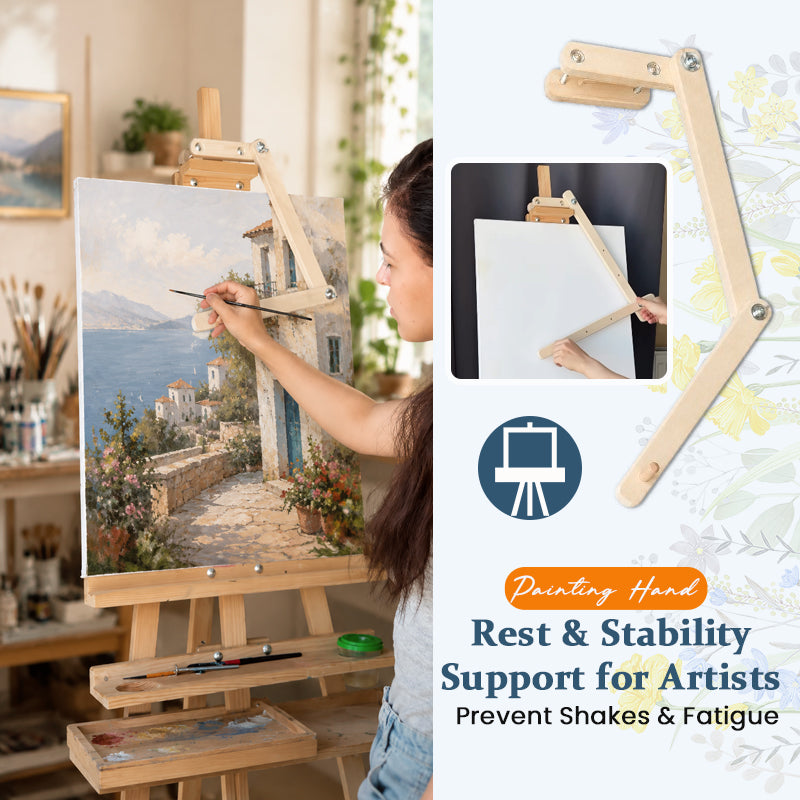Adjustable Artist Hand Rest | Stable Painting Support for Canvas & Easel