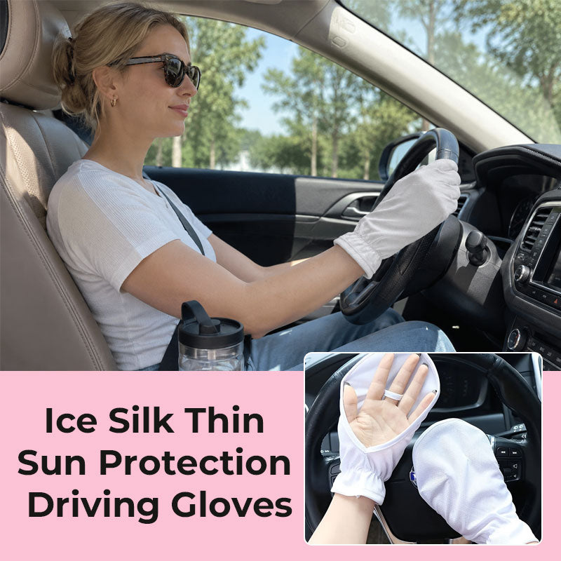 Ice Silk Thin Sun Protection Driving Gloves