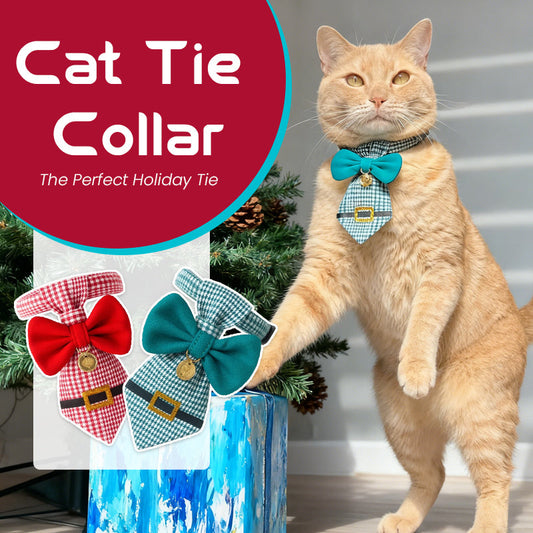 🎄 The "Purrfect" Holiday Tie: Dapper Cat Collars 🐱✨