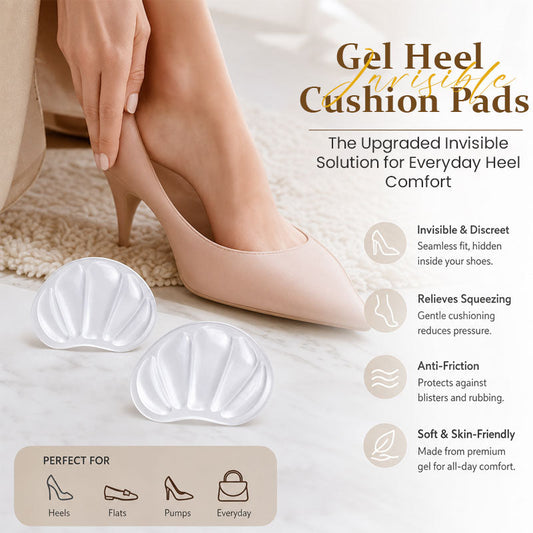 Upgraded Invisible Gel Heel Cushion Pads