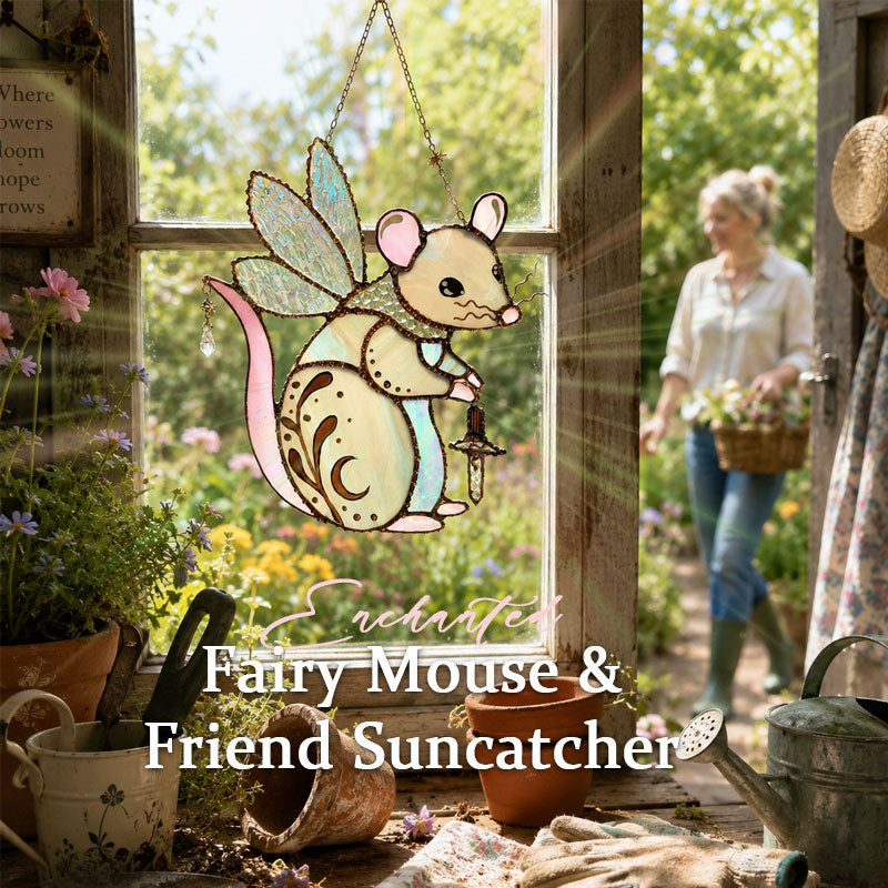 Enchanted Fairy Mouse & Friend Suncatcher