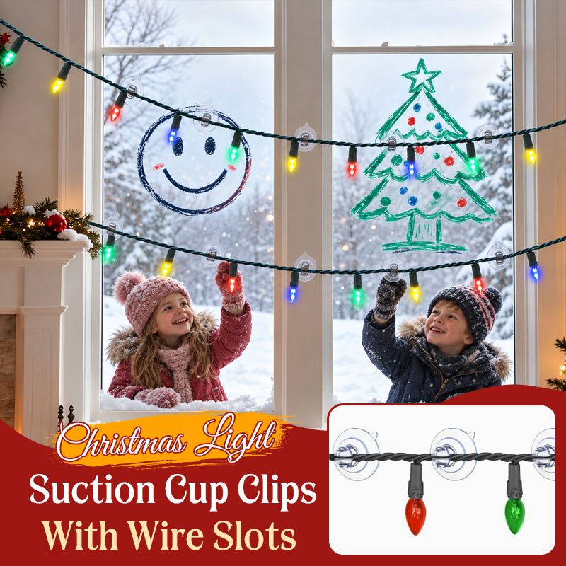 Christmas Light Suction Cup Clips with Wire Slots