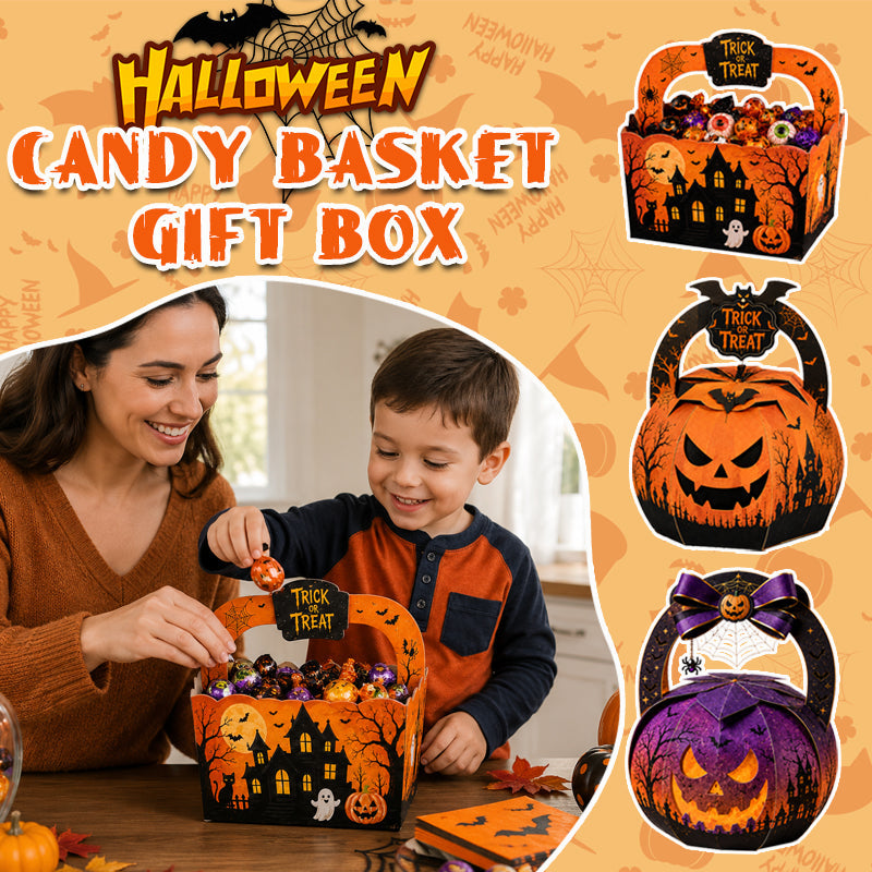 Halloween Creative Candy Box | Pumpkin Hand Gift Box-Trick or Treat Party Candy Basket