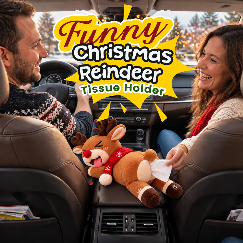 Funny Christmas Reindeer Tissue Holder