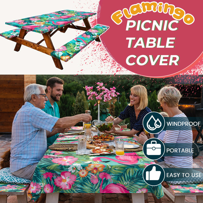 Flamingo Picnic Table Cover