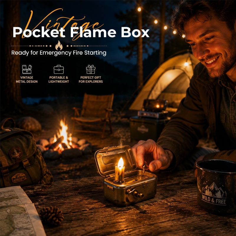 🔥🏕️ Vintage Pocket Flame Box